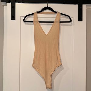 Me To We Ribbed Halter Bodysuit